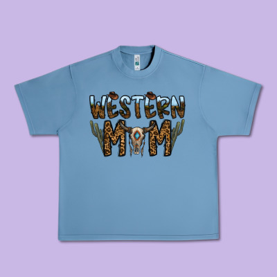 Western Mom Urban Heavy Tee Designed By Cowhidedigitalart