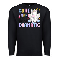 Black cute smart and a little bit dramatic Premium Sweatshirt - MaliasSmallBusiness