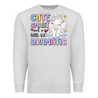 Dove Grey cute smart and a little bit dramatic Premium Sweatshirt - MaliasSmallBusiness
