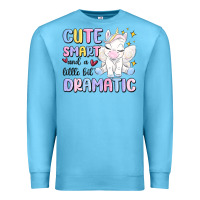 Ocean Blue cute smart and a little bit dramatic Premium Sweatshirt - MaliasSmallBusiness