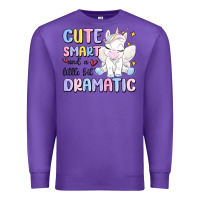Purple cute smart and a little bit dramatic Premium Sweatshirt - MaliasSmallBusiness