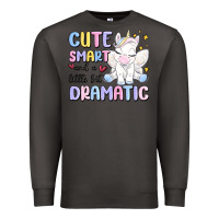 Smoke cute smart and a little bit dramatic Premium Sweatshirt - MaliasSmallBusiness