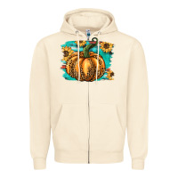 Sandshell pumpkin western Zipper Hoodie - BarkalooDesign