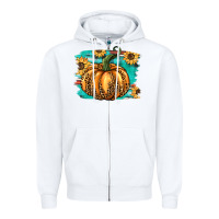 White pumpkin western Zipper Hoodie - BarkalooDesign