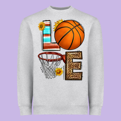Western Basketball Love Heavyweight Sweatshirt Designed By Hra Design Shop