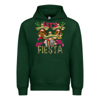 Forest Green Let's Fiesta with gnomes Urban Hoodie - NancyCooperArtShop