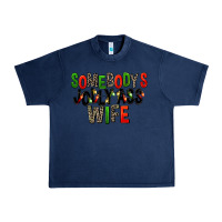 Navy Somebody's Jolly Ass Wife Urban Heavy Tee - FaDigitalArtStudio