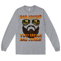 Heather Grey dad jokes you mean rad jokes Long Sleeve Tee - Artiststas