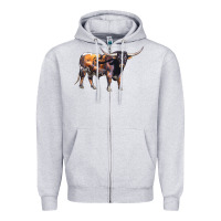 Texas Longhorn Bull Zipper Hoodie | Teevron