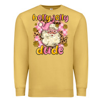Antique Gold holly jolly dude Premium Sweatshirt - MaliasSmallBusiness