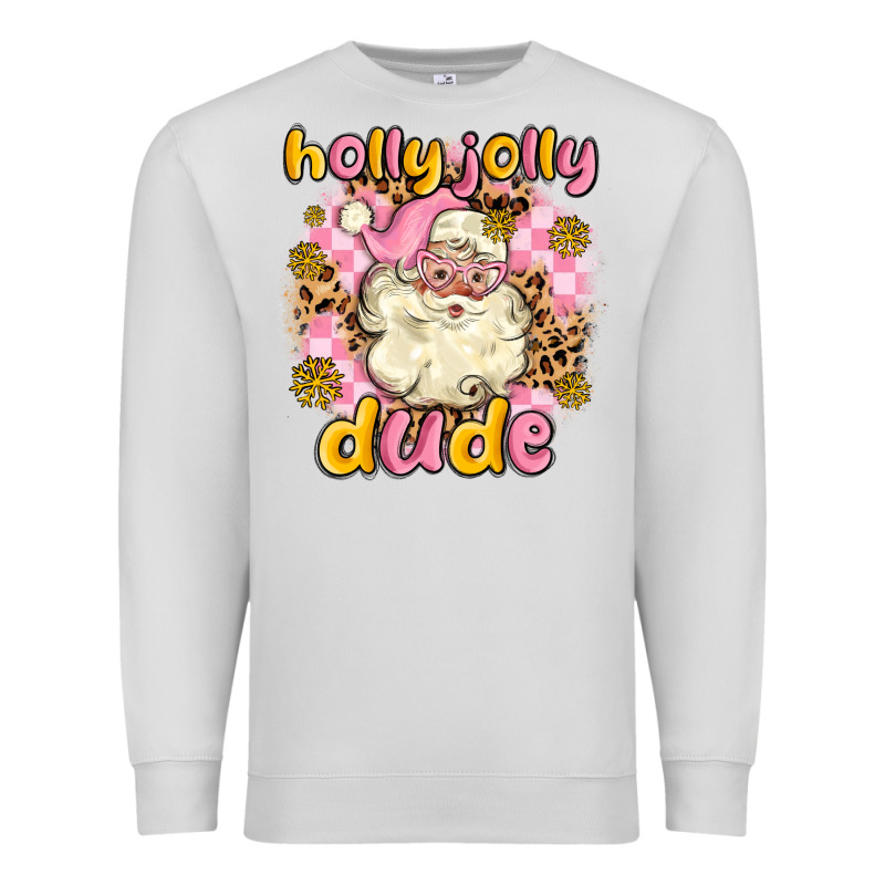 Holly Jolly Dude Premium Sweatshirt by MaliasSmallBusiness | Teevron