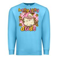 Ocean Blue holly jolly dude Premium Sweatshirt - MaliasSmallBusiness