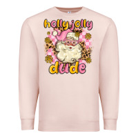 Pale Pink holly jolly dude Premium Sweatshirt - MaliasSmallBusiness