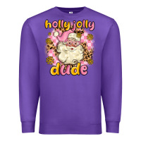 Purple holly jolly dude Premium Sweatshirt - MaliasSmallBusiness
