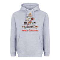 Heather Grey mooey christmas Heavyweight Hoodie - MaliasSmallBusiness