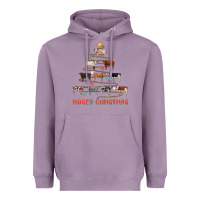 Lavender mooey christmas Heavyweight Hoodie - MaliasSmallBusiness