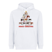White mooey christmas Heavyweight Hoodie - MaliasSmallBusiness