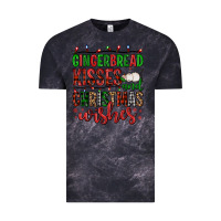 Cloud Black gingerbread kisses and christmas wishes Vintage Tee - FaDigitalArtStudio
