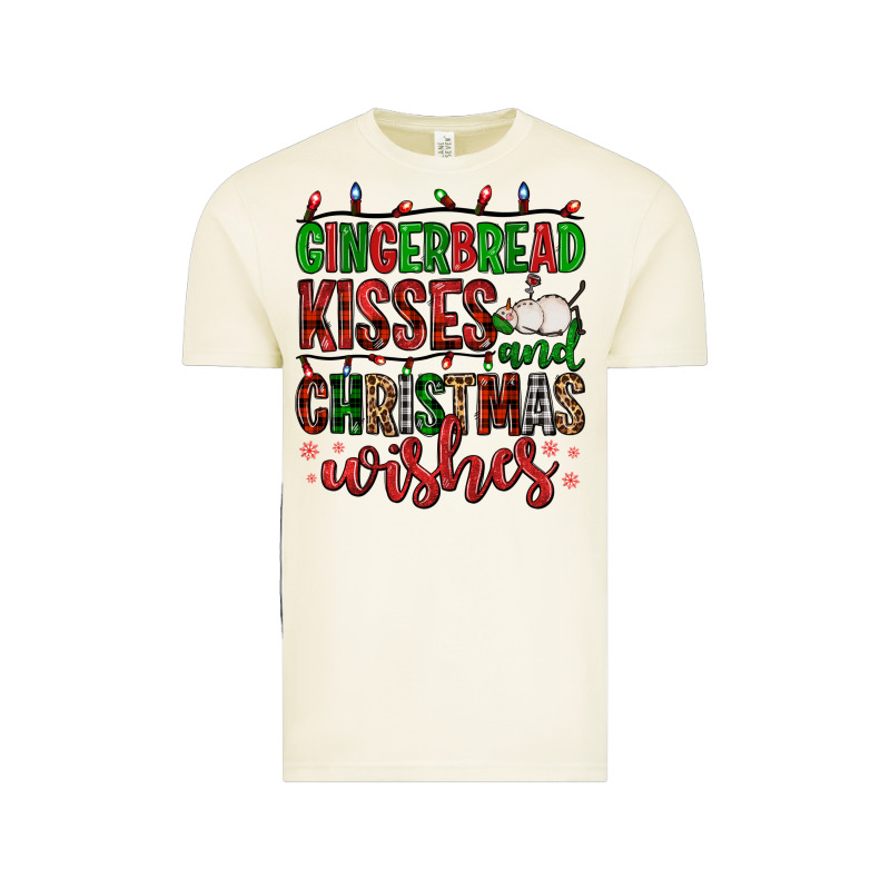 Gingerbread Kisses And Christmas Wishes Vintage Tee by FaDigitalArtStudio | Teevron