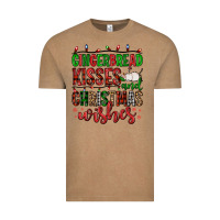 Vintage Coffee gingerbread kisses and christmas wishes Vintage Tee - FaDigitalArtStudio