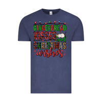 Vintage Denim gingerbread kisses and christmas wishes Vintage Tee - FaDigitalArtStudio