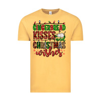 Vintage Mustard gingerbread kisses and christmas wishes Vintage Tee - FaDigitalArtStudio