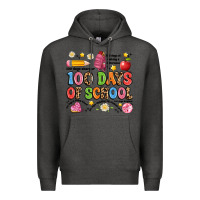 Charcoal Heather 100 days of school Premium Hoodie - Artiststas