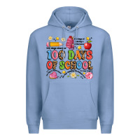 Colony Blue 100 days of school Premium Hoodie - Artiststas