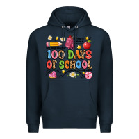 Navy 100 days of school Premium Hoodie - Artiststas