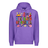 Purple 100 days of school Premium Hoodie - Artiststas