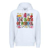 White 100 days of school Premium Hoodie - Artiststas