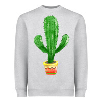 Heather Grey mexican cactus Heavyweight Sweatshirt - FaDigitalArtStudio