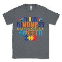 Charcoal Heather Throw kindness around like confetti Classic Tee - CowhideDigitalArt