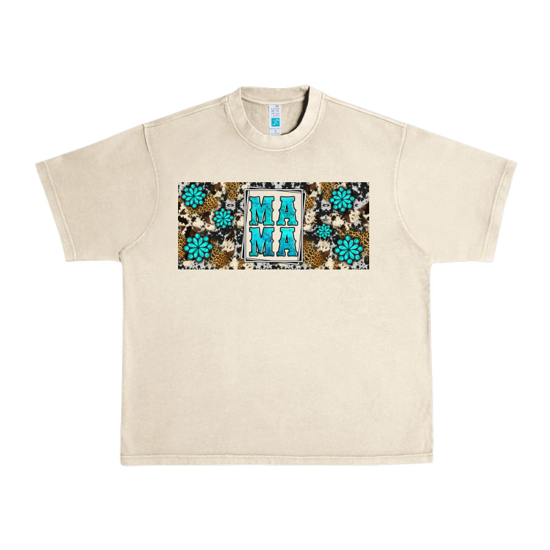 Western Cowhide Mama 16oz Libbey Glass Urban Heavy Tee by HRA Design Shop | Teevron