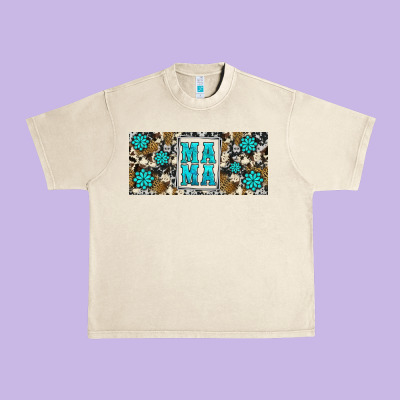Western Cowhide Mama 16oz Libbey Glass Urban Heavy Tee Designed By Hra Design Shop