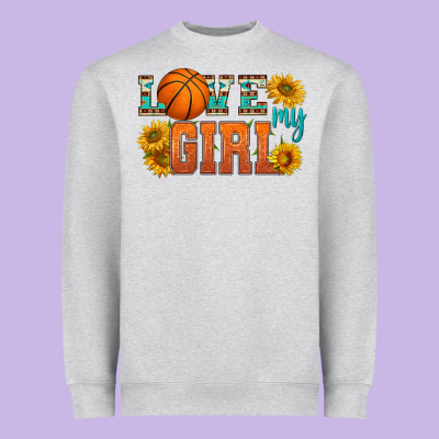 Love My Girl Basketball Heavyweight Sweatshirt Designed By Hra Design Shop