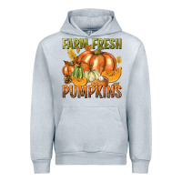 Heather Grey Farm Fresh Pumpkins Urban Hoodie - texasbilliewilder