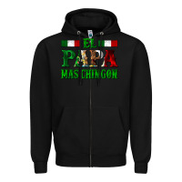 Black El Papa Mas Chingon Mexican Zipper Hoodie - LillyAllenDesigns