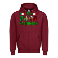 Burgundy El Papa Mas Chingon Mexican Zipper Hoodie - LillyAllenDesigns