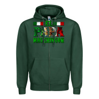 Sports Green El Papa Mas Chingon Mexican Zipper Hoodie - LillyAllenDesigns