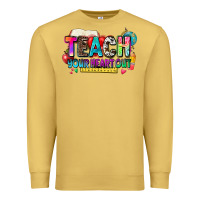 Antique Gold teach your heart out Premium Sweatshirt - NancyCooperArtShop