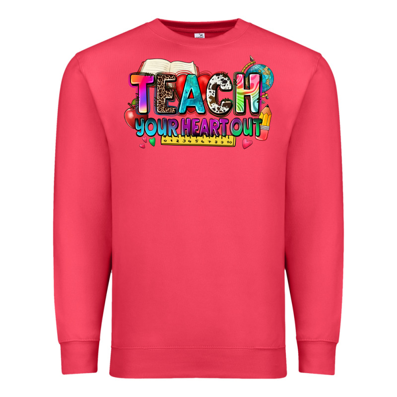 Teach Your Heart Out Premium Sweatshirt by NancyCooperArtShop | Teevron