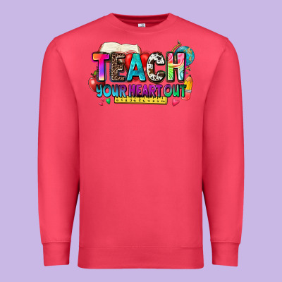Teach Your Heart Out Premium Sweatshirt Designed By Nancycooperartshop