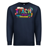 Navy teach your heart out Premium Sweatshirt - NancyCooperArtShop