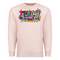 Pale Pink teach your heart out Premium Sweatshirt - NancyCooperArtShop