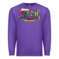 Purple teach your heart out Premium Sweatshirt - NancyCooperArtShop