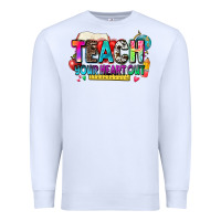 White teach your heart out Premium Sweatshirt - NancyCooperArtShop