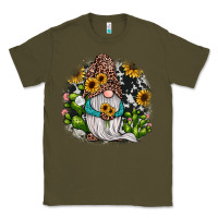 Army Green gnomes sunflower cactus Classic Tee - JahusDesignShop