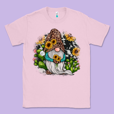 Gnomes Sunflower Cactus Classic Tee Designed By Jahusdesignshop