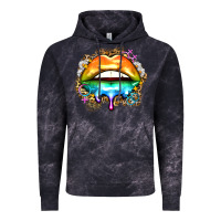 Cloud Black rainbow lips Vintage Hoodie - Zillion Design Studio